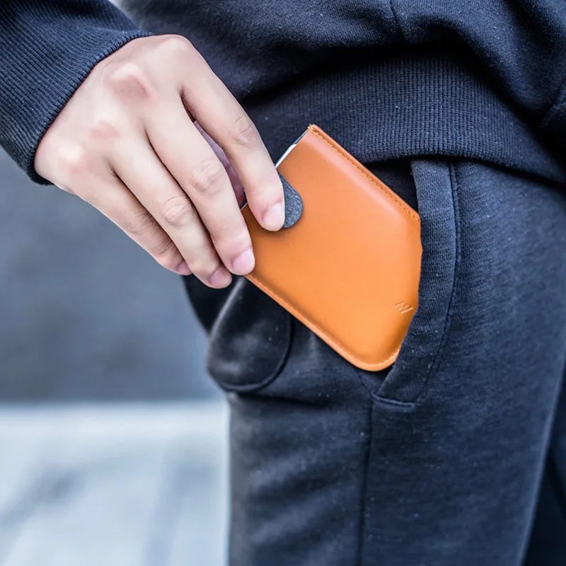 

Leather Card Holders DAX V2 Mini Slim Portable Pulled Design Men Card Wallet Gradient Color 5 Cards Money Short Women Purse New