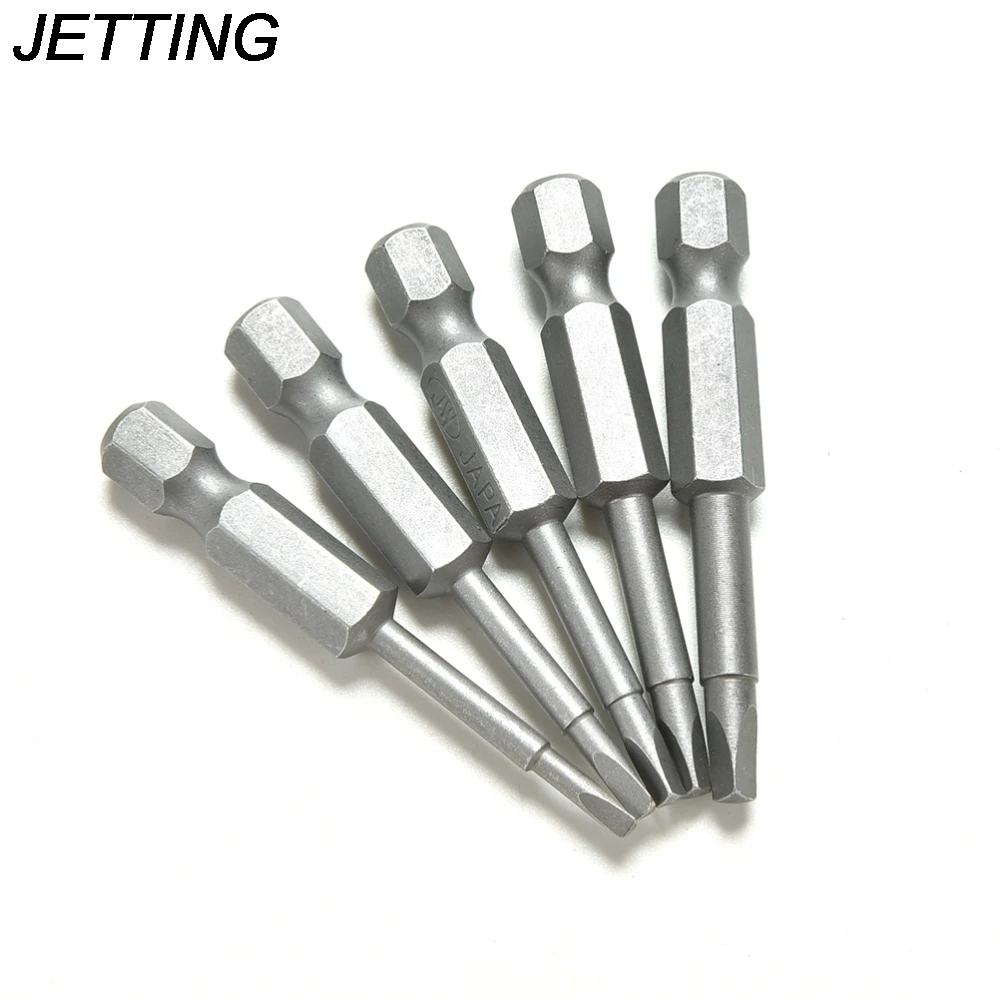 5PCS 50mm 1/4 inch S2 Steel Elec c Screwdriver Bit Set Bits Hex Shank Magnetic Alloy Steel For Cross Head