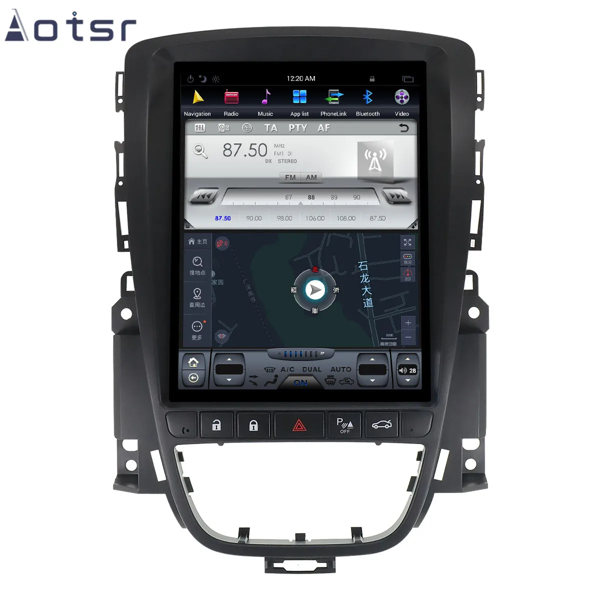 AOTSR 10,4 дюймов Android 8,1 Tesla стиль вертикальный экран Автомобильный gps навигатор для OPEL Astra J 2010+ мультимедийный плеер аудио wifi