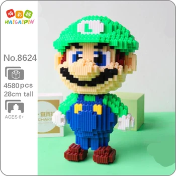 

Xizai 8012 Game Super Mario Luigi 3D Model 4580pcs DIY Mini Magic Blocks Bricks Building Toy for Children 28cm tall no Box