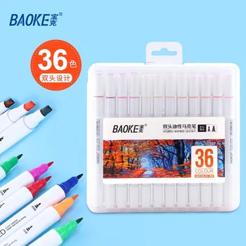 

Baoke Mp2923 Double Headed Oily Mark Pen 12/18/24/36/48 Color Students DIY Hand-Painted Marking Pen