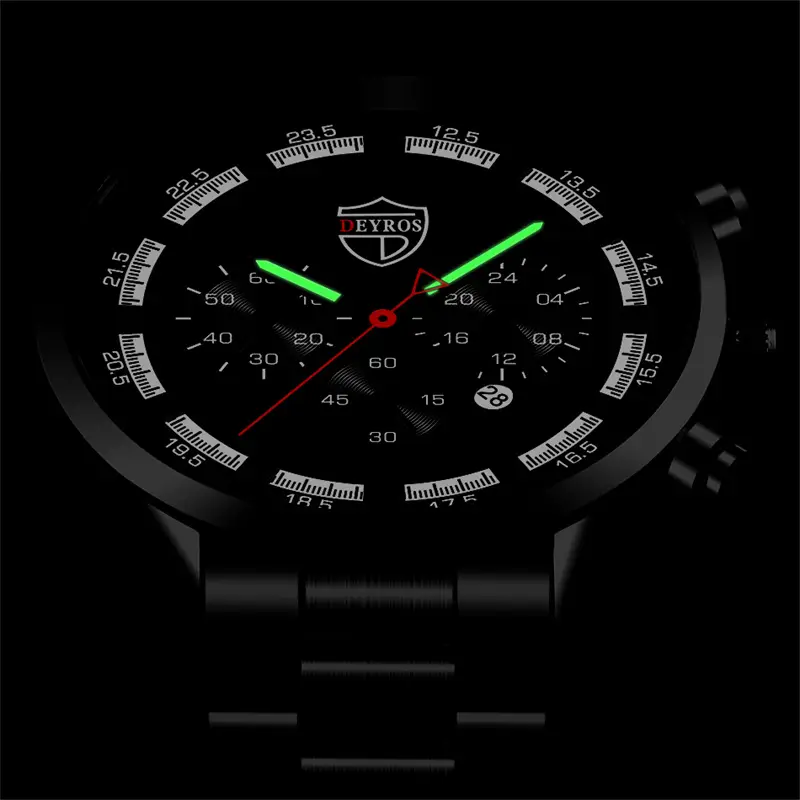 Fashion Mens Watches Luxury Men Sports Gold Stainless Steel Quartz Wrist Watch Man Business Casual Leather Watch часы мужские - Image 3