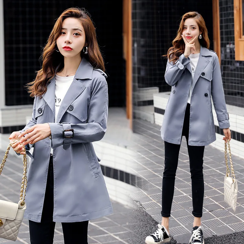 

Early Autumn-Trench Coat WOMEN'S Dress 2019 New Style Fashion Spring And Autumn Short-height Korean-style Fashion Big Elegant Po