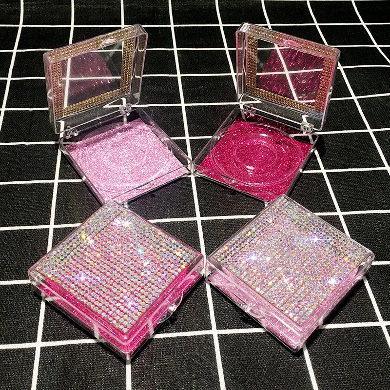 New 10pcs 3d False Eyelashes Packaging Empty Lash Case Glitter Eyelash