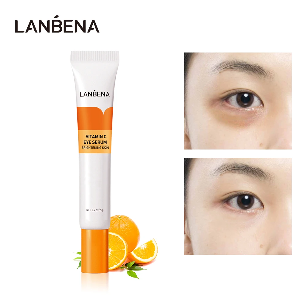 

LANBENA Vitamin C Eye Serum Anti Aging Wrinkles Deep Hydration Refreshing Eye Serum Dark Circles Puffiness Under Eye Bags 20g