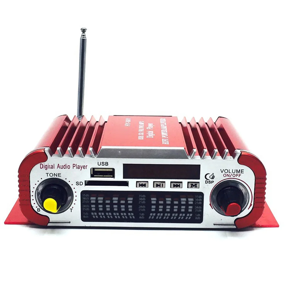 HiFi Цифровой радио USB SD аудио MP3 FM усилитель мощности плата HY601 DC 12V запчасти