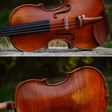 Высококачественная скрипка ручной работы клен 4/4 3/4 цельный деревянный одноплатный натуральный зернистый дорожный красный свет Скрипка Струнный инструмент