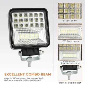 

Lamp LED Work Light IP68 Aluminum alloy DC 9-30V Replacement Off-road SUV