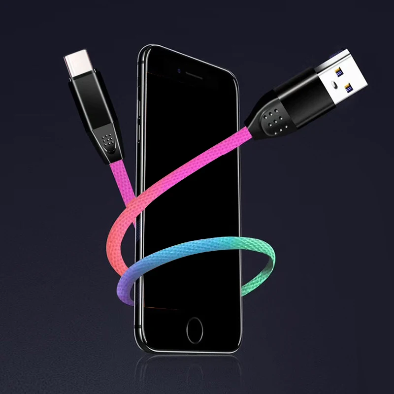 Кабель Usb type C 2A адаптер Otg Быстрая зарядка type-C зарядное устройство нейлоновый плетеный кабель для передачи данных конвертер