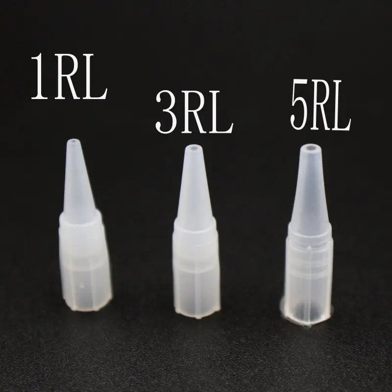 Disposable tattoo tips 500 pcs tattoo caps needle tips for permanent makeup tattoo machine Traditional needle Nozzle