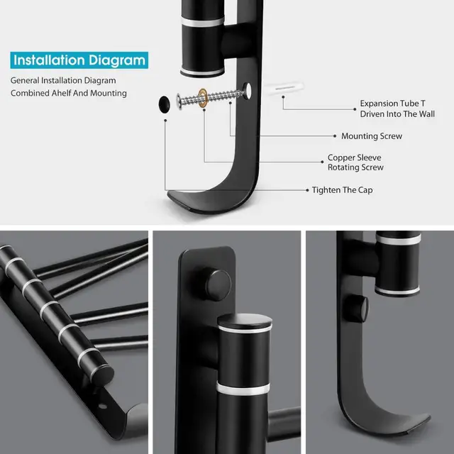 Soporte para toallas, Salle Bain, baño,Toallero Adhesivo, Toallero, Mural