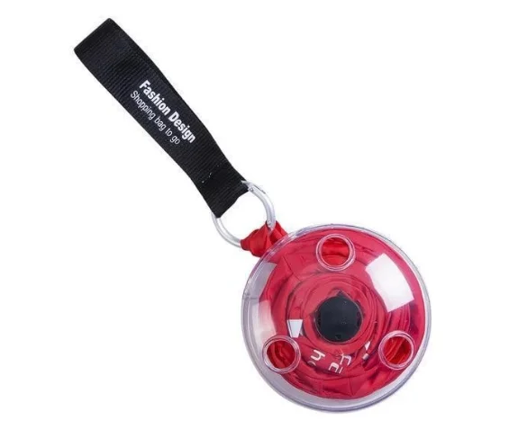 K-STAR Large Capacity Folding  Storage Bags Portable Shopping Storage Bag Eco-friendly Reusable Folding Women Handle Bag red