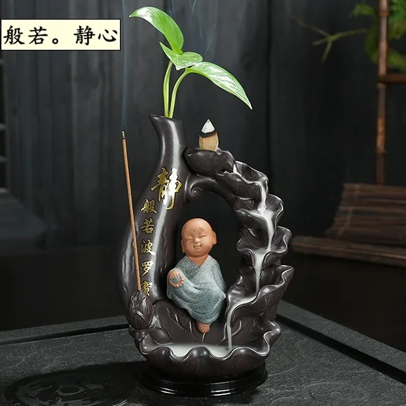 

2019 New Encens Humidifier Incenso Much Money The Censer Such As Come Back Little Novice Monk Tower Xiang Furnace Put Clock