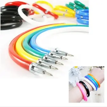 

Creative Flexible Ball Pen Cute Plastic Soft Bangle Wristband Pens School Office Gifts Supplies Promotional Pen Stationery