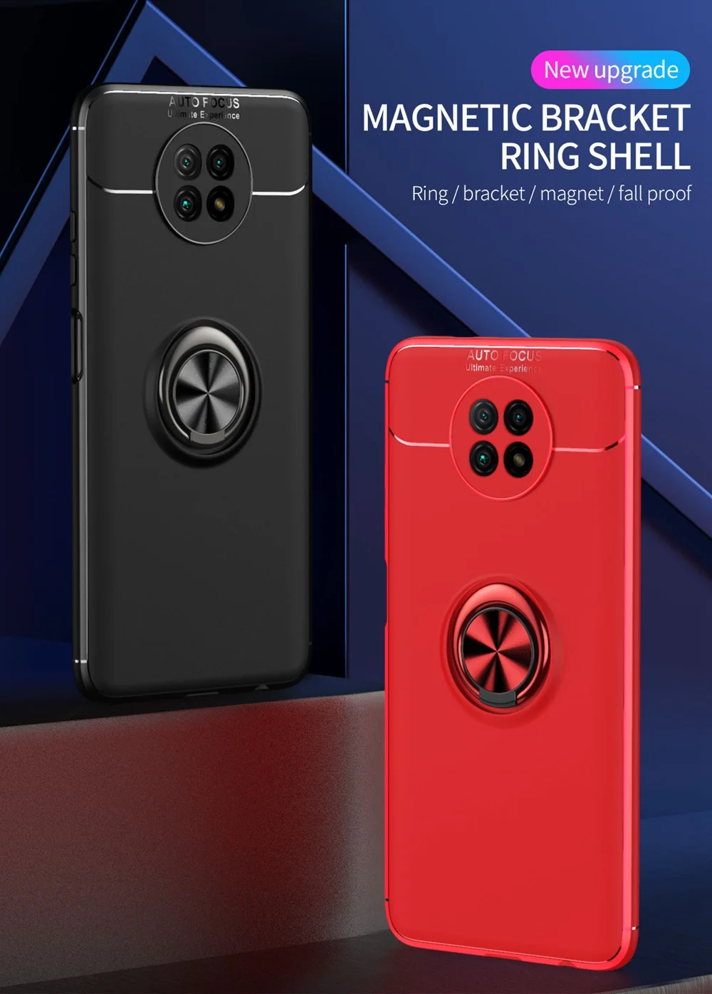 xiaomi leather case design KEYSION Ốp Lưng Chống Sốc Cho Xiaomi Redmi Note 9T 5G Silicone Mềm Vòng Nam Châm Giá Đỡ Lưng Điện Thoại Dành Cho redmi 9T 9 Công Suất xiaomi leather case hard