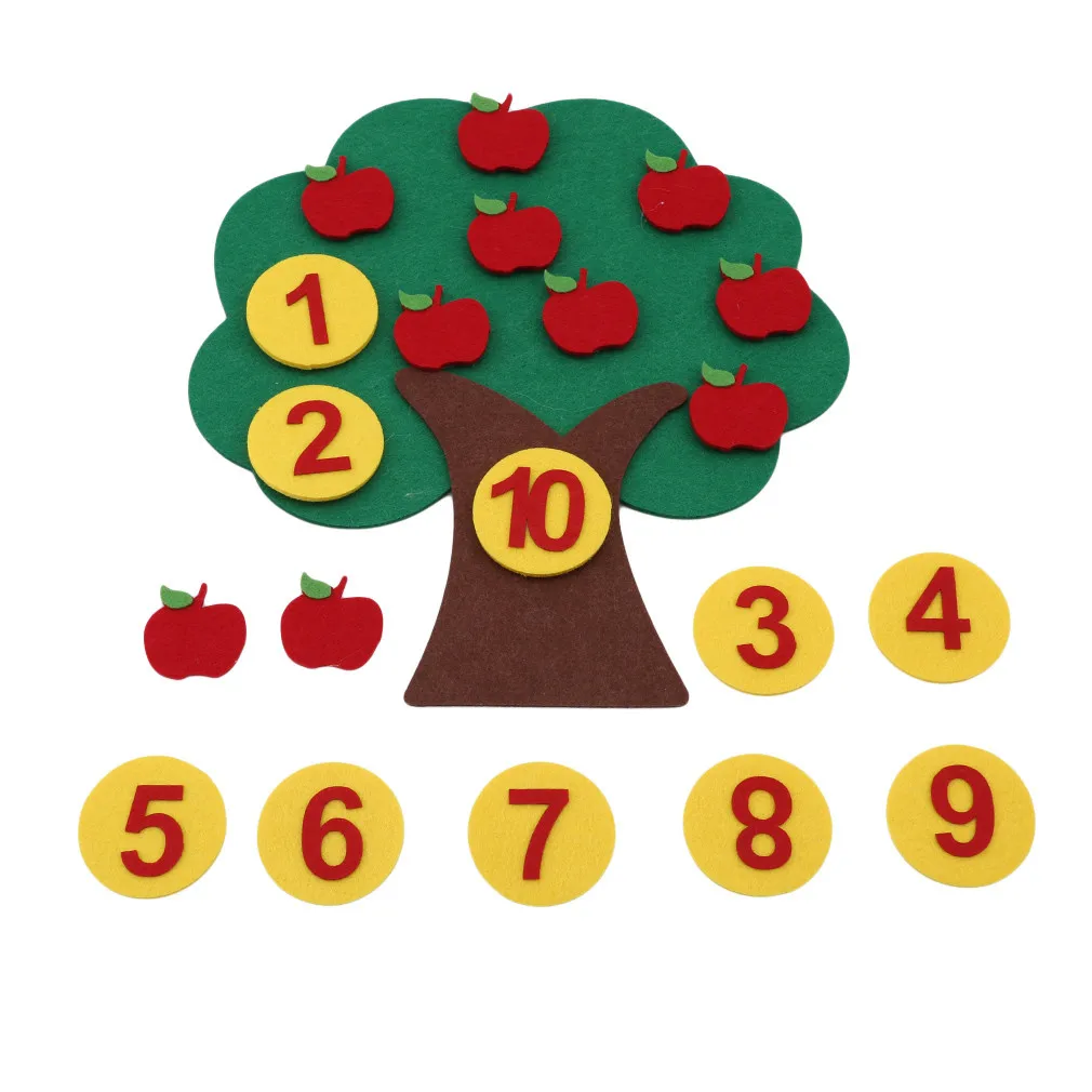 Montessori Teaching Aids Apple Trees Math Toys Teaching Kindergarten manual Diy Weave cloth Early Learning Education Toys