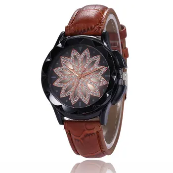 

Full diamond rotating table luxury diamond table Fashion Retro Nostalgic Style wild quartz watch fashion design simple watch
