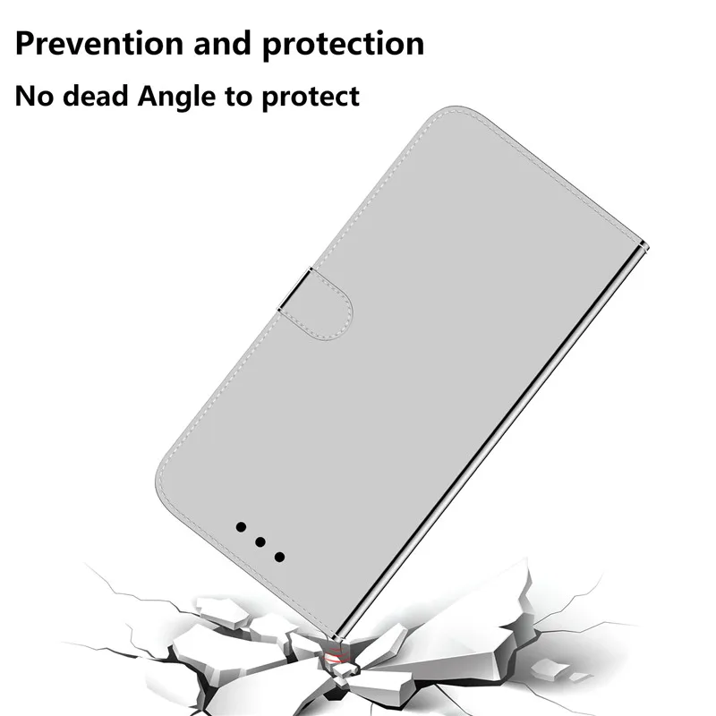 Зеркало бумажник чехол для samsung Galaxy S8 S9 S10 плюс Note10 Note10Plus A90 5G S10E A50 A10 A20 A30 A10E A70 держатель Стенд кожаный чехол