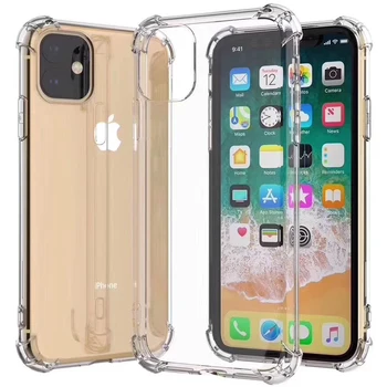 

50pcs Air Cushion Clear Transparent Case For iPhone 11 Pro Max XS XR X 8 7 6 6S Plus SE 2020 Soft TPU Silicone Shockproof Cover