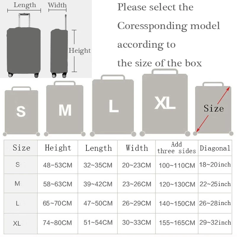 World Map Design Luggage Protective Cover Travel Suitcase Cover Elastic Dust Cases For 18 to 32 Inches Travel Accessories 2
