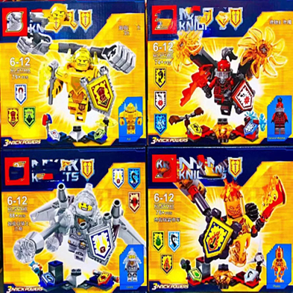 4 комплекта Nexus Future Knights Mecha Puzzle Robin Macy bly Beast Master DIY SUPER HEROES Мстители Строительные