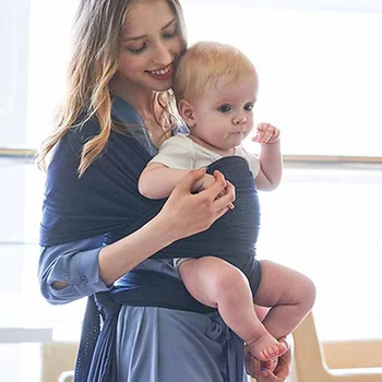 

Newborn Baby Double Shoulder Strap Holder Infant Baby Carrier Handsfree Sling Breastfeeding Stretchy Wrap Carrier