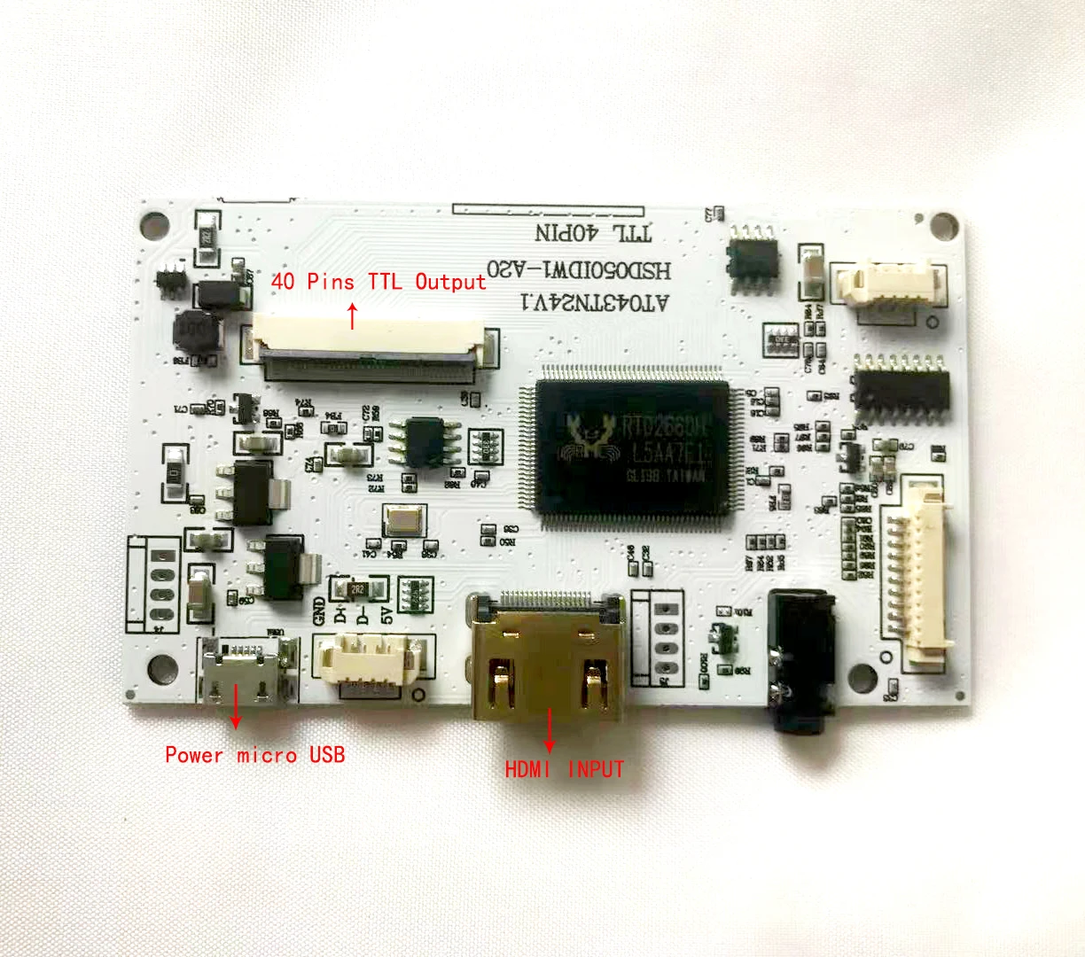 4.3/5นิ้ว HDMI Driver สำหรับ40 Pin จอแสดงผล TTL LCD DIYLCD แท็บเล็ตและ
