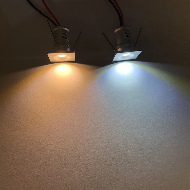 9 шт./лот DC12V 1W Mini Downlight Bridgelux Chip Waterproof IP65 светодиодный прожектор светодиодная лампа