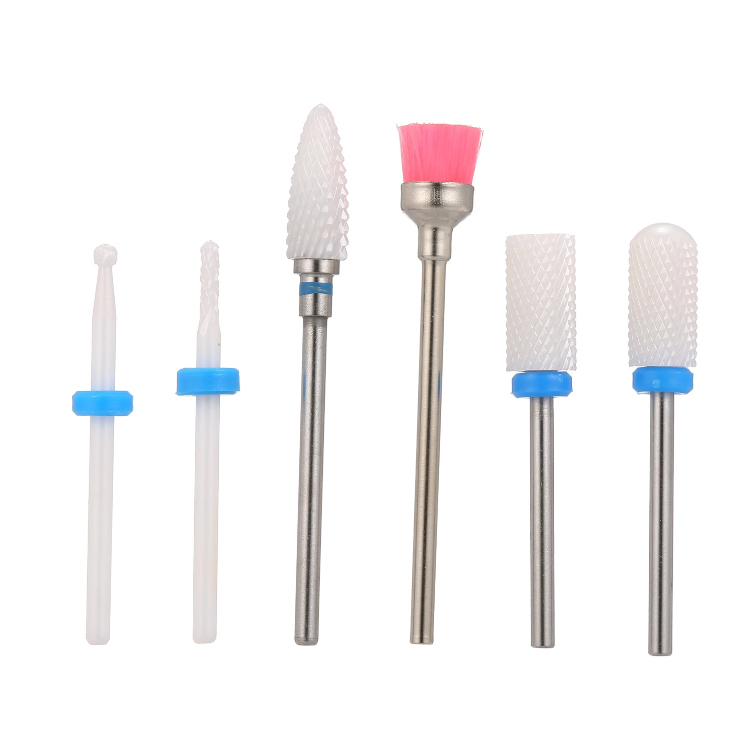 6pcs Nail Drill Bits Ceramic for Acrylic Gel Polishing Cuticle Dead Skin Removal Manicure Pedicure Tools Art Tool | Красота и