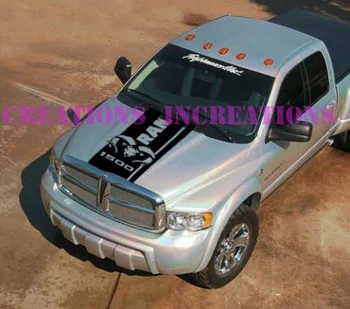 

For Universal Dodge Ram Rebel Hemi 1500 Truck 5.7l Hood Stripe Vinyl Decal Truck Racing