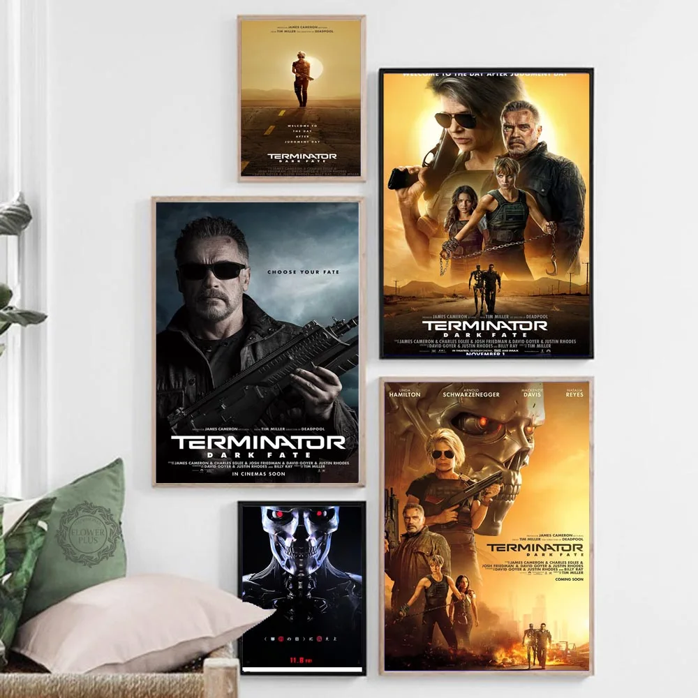 Art-Decor-Terminator-Dark-Fate-Classic-Movie-Series-Arnold-Schwarzenegger-Wall-Art-Canvas-Painting-Poster (1)