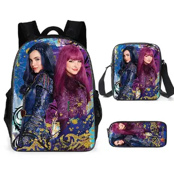 

3PCS School Bag Set Descendants 3 Printing School Backpack For Teenagers Boys Girls Student Travel Book Bag Schoolbags