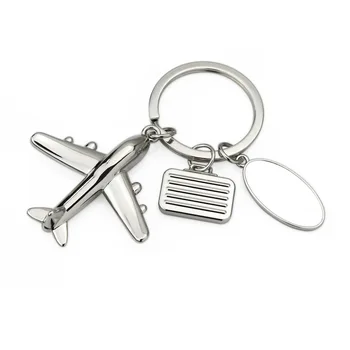 

12Pcs Airplane Keychains Travel Keyring Friendship Jewelry Diy Gift for Flight Crew Traveler Aircraft Key Chain Car Bag Pendant