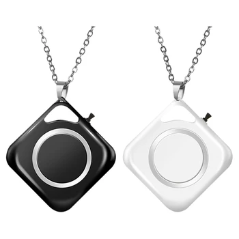 

2PCS Square Wearable Air Purifier Necklace / Mini Portable Air Freshener Ion / Deodorant / Remove Smoke Dust / Low Noise