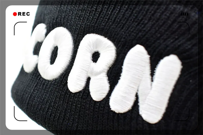 Black Unicorn Beanie Hat