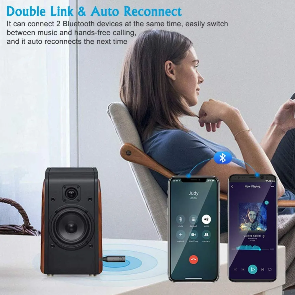 JINSERTA Bluetooth 5,0 Dongle APTX LL 3,5 мм AUX Jack RCA музыкальный адаптер Bluetooth Handsfree Вызов беспроводной в автомобиле аудио приемник