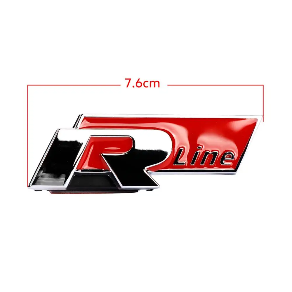 3D Красный RLINE автомобиля Передняя решетка капота стикер эмблема значок Логотип для автомобильного стайлинга для Фольксваген