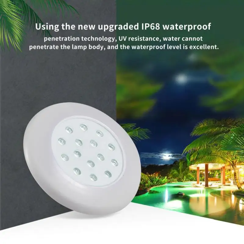 2pcs/4pcs 12V Underwater Lights IP68 Underwater Lamp Ambient Light Wall Mounted Led Seven Color RGB Swimming Pool Light New