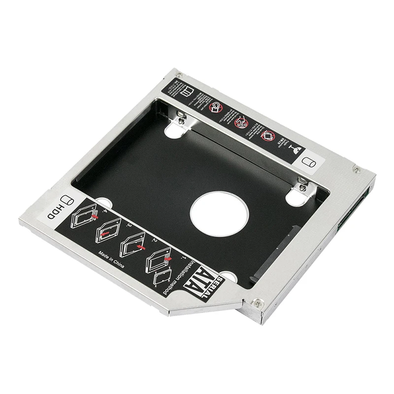 12,7 мм HDD Caddy алюминиевый Optibay SATA 3,0 Корпус жесткого диска dvd-адаптер 2,5 SSD чехол для ноутбука cd-rom