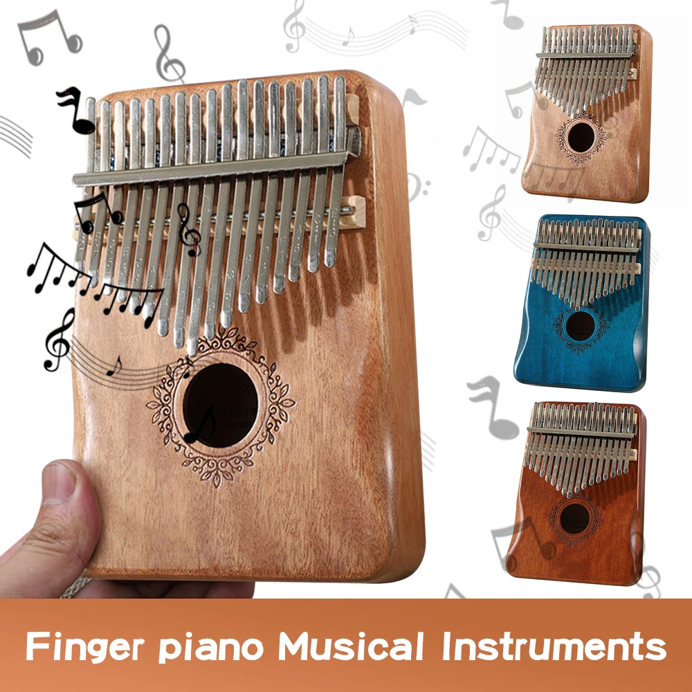 Kalimba 17 клавиш большой палец пианино деревянное Mbira тело музыкальный инструмент
