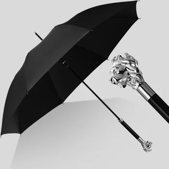 

Retro Black Parasol Umbrella Automatic Long Luxury Garden Golf Umbrella Windproof Big Uv Regenschirm Parasol BY50LU