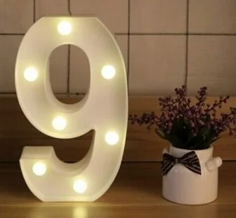 Светодиодный ночник с 3D подсветкой, алфавит, вечерние, свадебные, декоративные модели - Мощность в ваттах: 9
