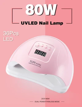 

2020 80W/54W/36W UV Lamp ICE Nail Lamp UV LED Gel Nail Dryer Curing Manicure Pedicure Machine Auto Sensing Lamp For Nails