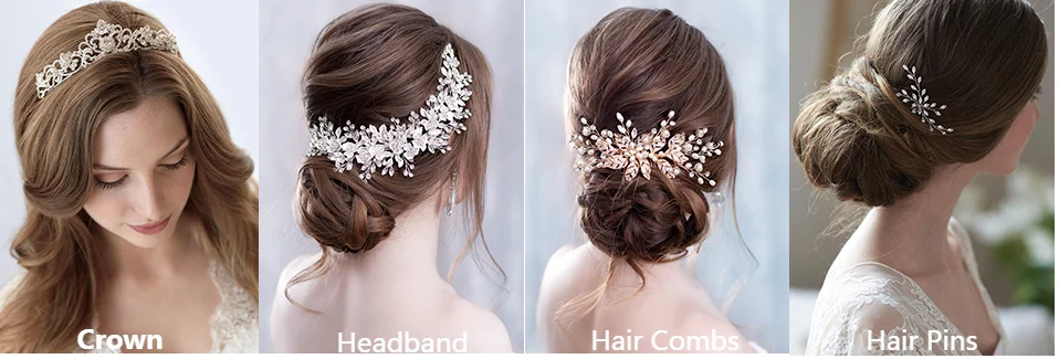 New Gold Flower Rhinestone Crystal Headband Bridal Wedding Headpiece Women Hair Jewelry Bride Hairband Wedding Hair Accessories