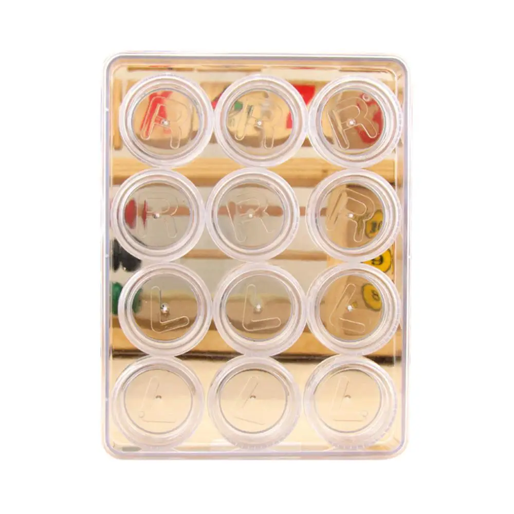 

12 Pcs/box High-definition Beauty-pupil Display Box Transparent Clear Contact Lens Case Double Boxes
