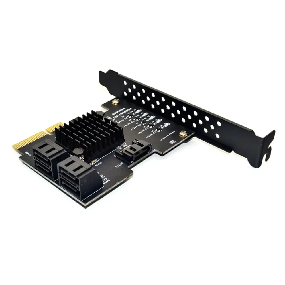 

PCI-E 4X GEN3 to Sata3.0 Full Speed Expansion Card 5 Ports 6G riser Card Extend IPFS Hard Disk JMS585 Chip Computer Accessories
