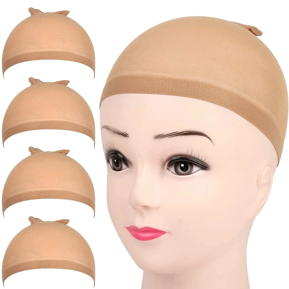 

Beige Stocking Wig Cap Stretchy Wig Caps Net Closed End Hair Liner Weaving Women Caps For Making Wigs Soft Wig Cap For Women