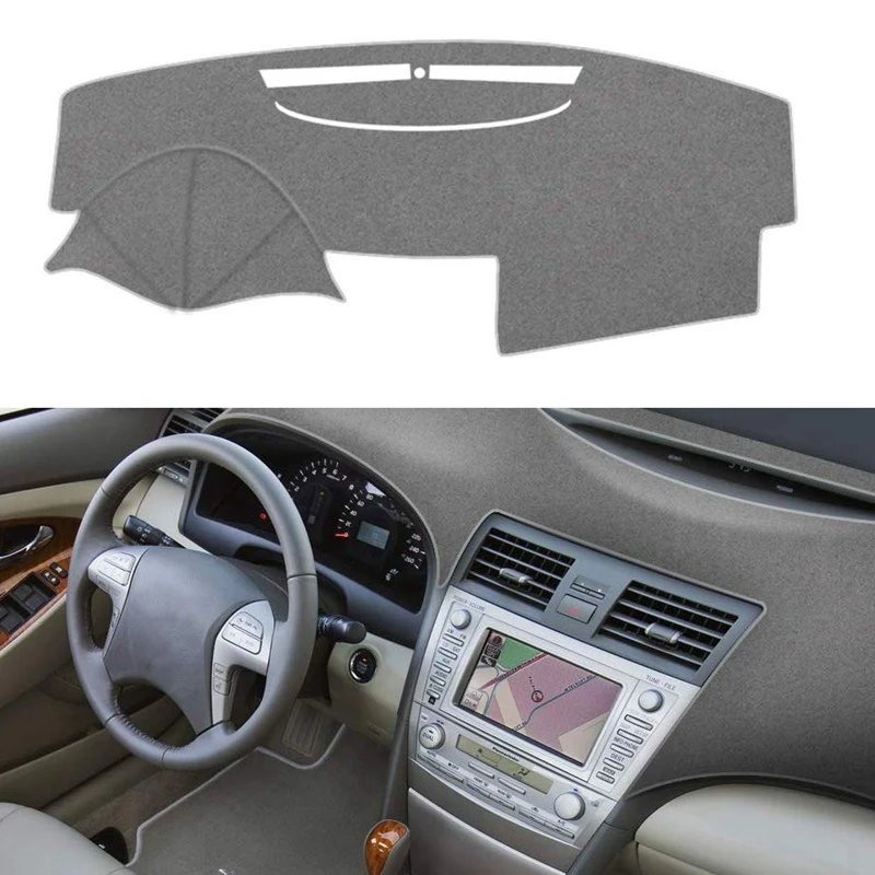 Серая крышка приборной панели ковровая панель защита под заказ для Toyota Camry 2007