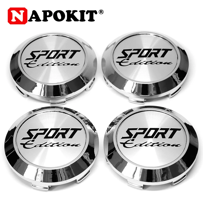 

4pcs/lot 68mm with Metal Aluminum SPORT Edition Logo Car Wheel Center Caps Hub Cover Badge for Rims Hub Cap Emblem Car Styling