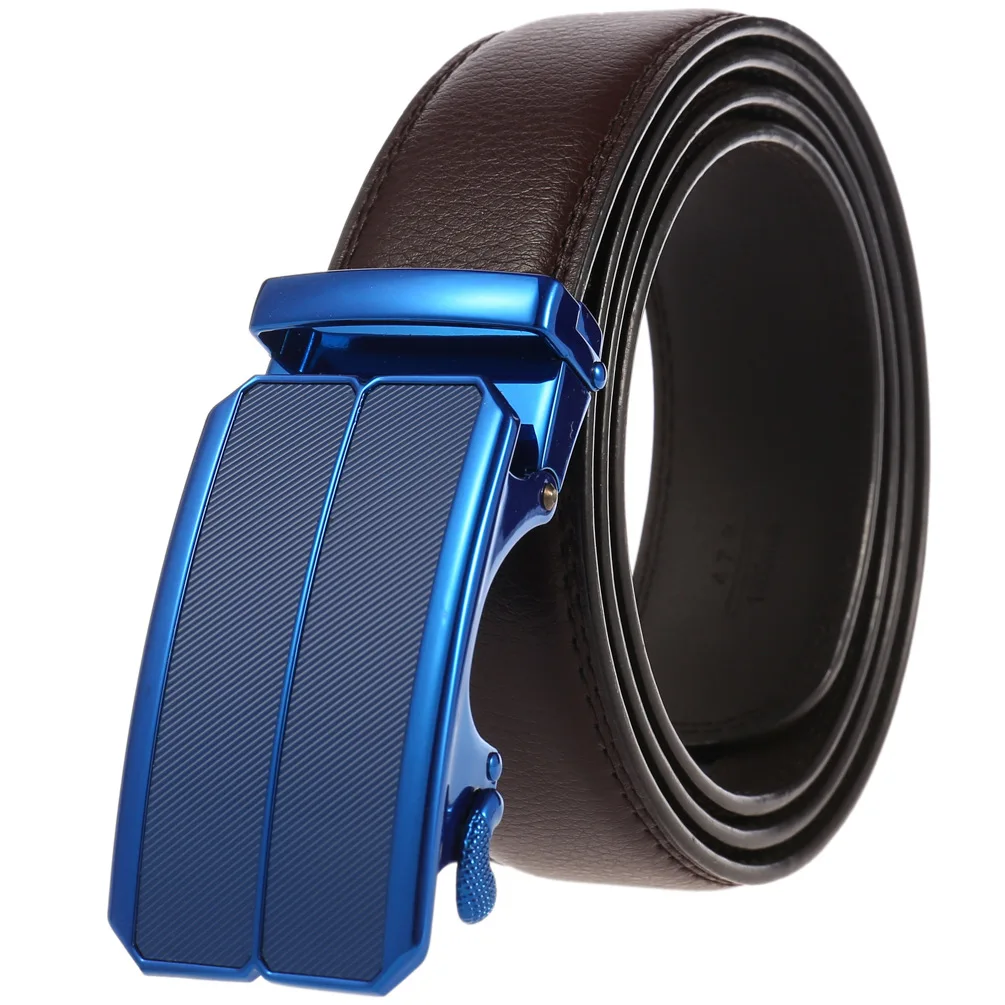 military web belt Fashion Mens Belts Genuine Leather High Quality Alloy Buckle Automatic Trouser Straps 35MM Width Brown Ratchet Male Belt Black ranger belt